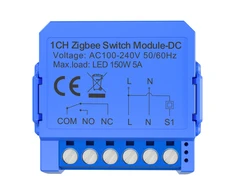 1 kanalo „ZigBee“ jungiklio modulis su bevoltiniu kontaktu „Avatto ZWSM16-DC32V-1“