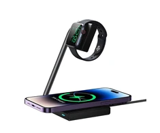 2 viename magnetinis belaidis įkroviklis Joyroom JR-WQN05 15W (juodas)