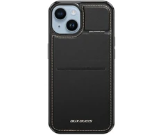 3in1 Wallet su stoveliu Apple iPhone 14 Plus MagSafe RFID Blocker Dux Ducis Rafi Mag – dėklas telefonui juodos spalvos