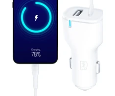 3Mk apsaugos priedai - 3mk automobilinis įkroviklis 20W PD3.0 QC 3.0 USB 1A1C Baltas MM