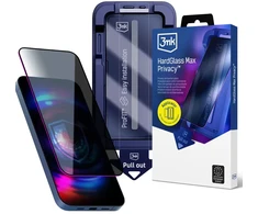 9H grūdintas stiklas su 3mk HardGlass Max privatumo filtru, skirtas „Samsung Galaxy S24+“ / „S25+“.