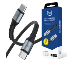 3Mk Protection 3mk Hyper Cable 3mk Hyper Cable N-SERIES USB-C / USB-C 2m 20V/3A 60W / juodas