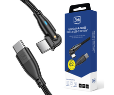 3Mk Protection 3mk Hyper Cable 3mk Hyper Cable N-SERIES USB-C / USB-C 2m 20V/3A 60W / juodas