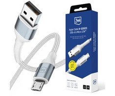 3Mk Protection 3mk Hyper Cable N-SERIES USB-A / MicroUSB 1m 5V/2.4A 12W / baltas