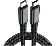 3MK Hyper N-SERIES duomenų perdavimo ir įkrovimo laidas | USB-C į USB-C | 240 W | Thunderbolt 4 | 1 m | juodas