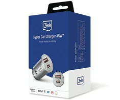 3MK HyperCar Charger 45W 1xUSB-A + 1xUSB-C