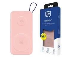 3MK Powerbank PastelUp 10,000mAh 22.5W su Magsafe +charging Apple Watch rožinės spalvos