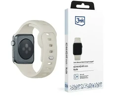 3MK Silicone Watch Strap smėlio spalva beige dla Apple Watch 42 44 45 49mm
