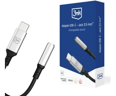 3mk USB-C adapter - 3.5 mm minijack - sidabrinis