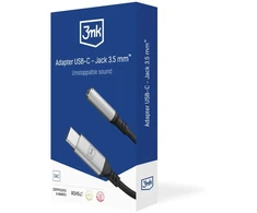 3mk USB-C adapter - 3.5 mm minijack - sidabrinis