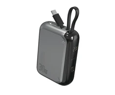 4smarts Pocket 10000 mAh 30W su įmontuotu USB-C kabelio kamuoliuku