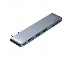 6-in-2 adapteris UGREEN CM380 USB-C šakotuvas, skirtas MacBook Air / Pro