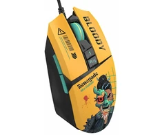 Pelė A4Tech Bloody W63 Max RENEGADE Midnight USB Activated geltona ausinė