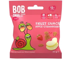 Ābolu un zemeņu uzkoda BOB SNAIL, 20g