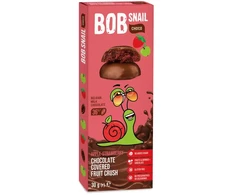 Bob Snail Eco-Snack Obuolių-braškių užkandis pieniškame šokolade 30 g