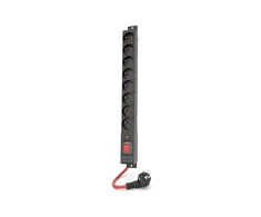 Acar R8 Power 8 gniazd 230V PL 3m 16A juoda
