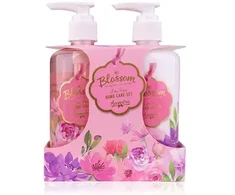 Accentra BLOSSOM rankų priežiūros rinkinys dovanų dėžutėje su pompa, rankų muilas 290 ml, rankų losjonas 290 ml, kvapas: rožė, PU 6/12