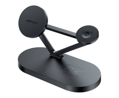 Qi 3in1 belaidis įkroviklis Acefast E9 15W, MagSafe (juodas)