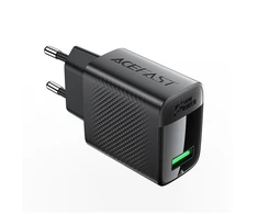 Acefast A90 įkroviklis GaN USB-A QC 18W – juodos spalvos