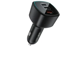 Acefast B18 200W Car Charger 2x USB-C + USB-A - Juodas