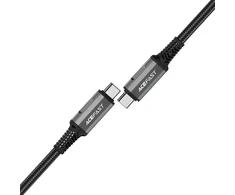 Acefast C1-09 duomenų perdavimo ir įkrovimo kabelis | USB-C į USB-C | 240 W | 1 m | pilka, juoda