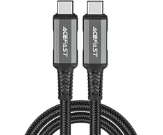 Acefast C1-09 duomenų perdavimo ir įkrovimo kabelis | USB-C į USB-C | 240 W | 1 m | pilka, juoda