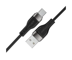 Acefast C11-04 USB-A – USB-C 3A kabelis 1.2m Magnetic Braid – juodos spalvos