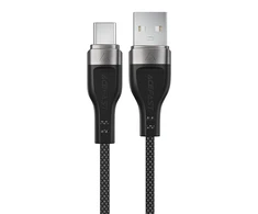 Acefast C11-04 USB-A – USB-C 3A kabelis 1.2m Magnetic Braid – juodos spalvos