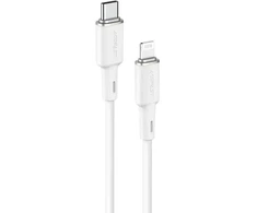 Acefast C2-01 duomenų perdavimo ir įkrovimo kabelis | MFI | USB-C į Lightning | 30 W | 1,2 m | baltas
