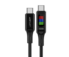 USB-C į USB-C laidas Acefast C7-03 1.2 m, su ekranu (juodas)