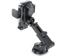 Acefast D53 Car Mount with Wireless Charger for Dashboard with Automatic Clamp - Juodas