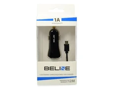 Beline ad. sam. 1xUSB + microUSB 1A juoda/juodas