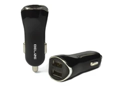 Automobilinis įkroviklis. Beline 2xUSB 2,1A juodos spalvos (only head)