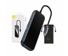 Baseus 4 az 1-ben HUB adapteris USB-C – 4xUSB 3.0 (sötétszürke)