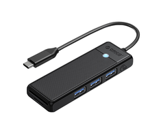 Adapterio šakotuvas 4in1 Orico USB A3.0x3+TF/SD3.0x1