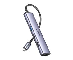 Adapteris HUB UGREEN CM478 USB-C prie HDMI, USB-A 3.0, 2x USB-A 2.0, PD