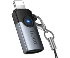 Adapteris OTG Lightning į USB C Hoco 2A UA46A pilka