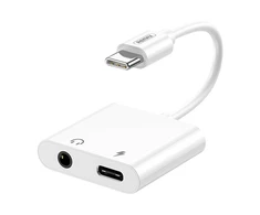 Adapteris Remax USB-C prie USB-C, AUX 3,5 mm, RL-LA11 (baltas)