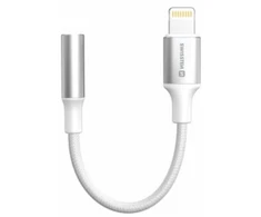 Adapteris AV Swissten Textile Lightning to Jack 3.5mm Audio Adapteris 15cm