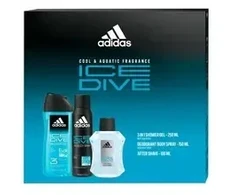 Adidas Ice Dive Gift set Aftershave 100 ml, dušo želė 250 ml and deodorant 150 ml 100ml
