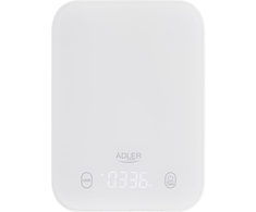 Virtuvinės svarstyklės Adler virtuvės svarstyklės | AD 3181w | Graduacija 1 g | Ekrano tipo LED | Baltas