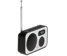 Adler | PLL AM/FM Digital Radio | AD 1906 | Alarm function | Baltas/Juodas