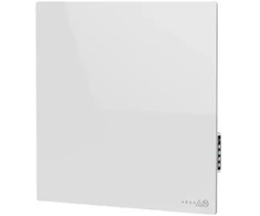 AENO Premium Eco Smart Quadro Wall Heater, 500W, 50x50 cm., Tempered glass, Infrared+convection heating type, LED ekranas Plug type: Europe (E/F type), Baltas, Made in Poland
