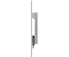 AENO Premium Eco Smart Quadro Wall Heater, 500W, 50x50 cm., Tempered glass, Infrared+convection heating type, LED ekranas Plug type: Europe (E/F type), Baltas, Made in Poland