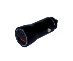 Krautuvas Akyga AKIGA Automobilio įkroviklis 12 / 24V AK -CH-16 36W USB-A + USB-C PD Quick Charge 3.0 -12V / 1.5-3A juoda