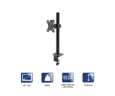 Akyga Laikiklis stalo monitorius Akyga AK-MB-03 ranka 10kg VESA 75x75mm / 100x100mm 15-32"