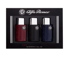 Alfa Romeo Collection EDT rinkinys vyrams (EDT Juodas 40 ml + EDT Raudona 40 ml + EDT Mėlyna 40 ml)