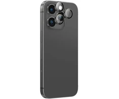 „AmazingThing AR“ aliuminio 3 objektyvų stiklas su kameros objektyvo rėmeliu, skirtas „iPhone 16 Pro / 16 Pro Max“ - Juodas