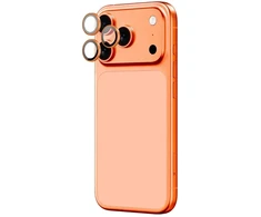 „AmazingThing“ lęšių stiklas, skirtas „iPhone 17 Pro“ / „Pro Max“ – su oranžiniu rėmeliu