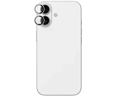 „AmazingThing“ stiklinis dėklas „Apple iPhone 17“ su sidabriniu aliuminio rėmeliu